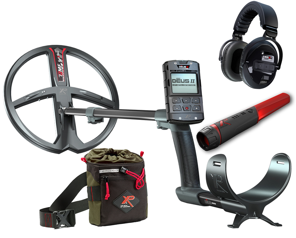 XP DEUS 2 FMF 28 RC WSA 2 XL metaaldetector met MI-6 pinpointer